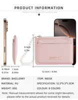 Baellerry dompet kecil wanita, desain baru modis dompet ramping lipat dua untuk wanita dompet koin ritsleting dengan gelang