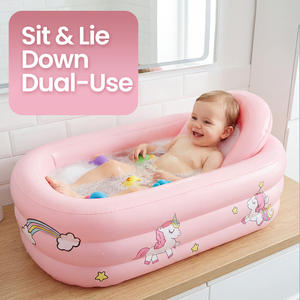 Baignoire gonflable portable pour bébé, antidérapante, pour les nourrissons de 3 à 18 mois, s'adapte à l'évier et à la baignoire adulte - Product Image 2