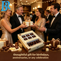 Boîtes cadeaux de luxe personnalisées pour chocolats, boîte à chocolats avec fenêtre, boîte à truffes pour chocolat chaud, bonbons, emballage de confiserie