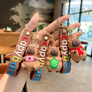 พวงกุญแจคาปิบาร่าน่ารัก ทำจากพีวีซี การ์ตูนแฟชั่น ของที่ระลึก ของขวัญชิ้นเล็กๆ ขายส่ง ราคาโรงงาน ปรับแต่งได้ - Product Image 3