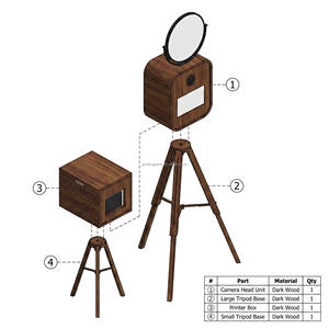 บูธถ่ายภาพงานแต่งงานแบบพกพา วินเทจ ทำจากไม้ พร้อมขาตั้งกล้องถอ<span class=keywords><strong>ด</strong></span>ได้ รองรับกล้อง สมาร์ทโฟน iPad บริการพิมพ์ภาพ<span class=keywords><strong>ด</strong></span>้วยตนเอง สำหรับงานอีเว้นท์และปาร์ตี้ - Product Image 6