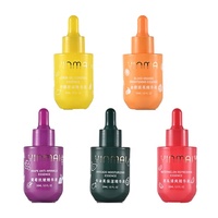 Flacon compte-gouttes en verre coloré à épaule plate de 30 ml (1 oz) pour sérum cosmétique, soin de la peau, gouttes pour les yeux, huile essentielle capillaire, avec logo personnalisable