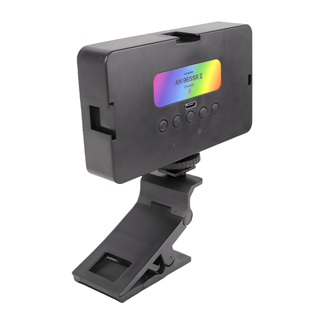 W080 W081 Adjustable Video Lights Rechargeable Clip LED RGB 5W/7W 2700K-6500K Fill Light 1/4 Screw Hole Camera Video