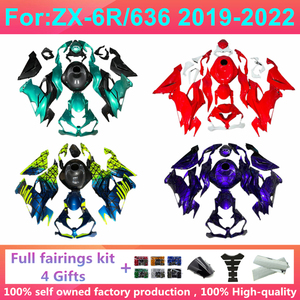Kit de carénage complet pour moto compatible avec <span class=keywords><strong>KAWASAKI</strong></span> <span class=keywords><strong>Ninja</strong></span> ZX6R 636 ZX-6R 2019 <span class=keywords><strong>2020</strong></span> 2021 2022 19 20 21 22 Kits de carénages complets Carrosserie - Product Image 4