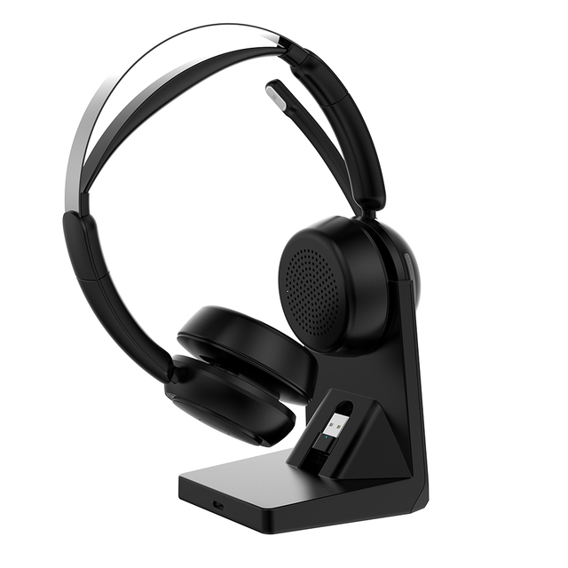 Wireless Headset for PC/Laptop Stereo Headphones with Noise Cancelling Controls for Video Meetings Headset
