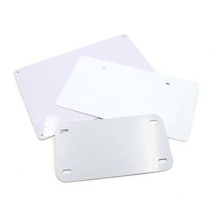 Cadre de plaque d'immatriculation de voiture personnalisé en aluminium avec impression en relief, vierge pour sublimation DIY, pour personnalisation de logo - Product Image 2