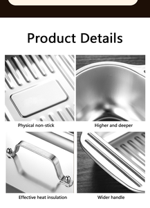 Plaque <span class=keywords><strong>de</strong></span> cuisson pour <span class=keywords><strong>poisson</strong></span> en acier inoxydable - Rectangulaire, épaissie, plaque profonde avec couvercle, pour utilisation sur un plateau <span class=keywords><strong>de</strong></span> cuisson à induction - Product Image 6