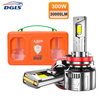DGLS Factory OEM 300W 30000lm H1 H3 H4 H7 H10 Faro LED 27000lm Bombilla de coche Sistema de iluminación automática Bombillas LED