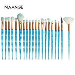MAANGE — ensemble de pinceaux de maquillage, Logo personnalisé, bleu, rouge, violet, paillettes, strass, étiquette privée, vente en gros, 20 pièces - Product Image 4