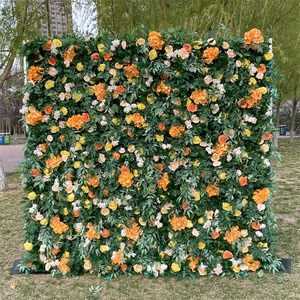 Toile <span class=keywords><strong>de</strong></span> fond murale florale artificielle, fleurs en soie au toucher réel, mariage à l'église, fleurs élégantes, boutique <span class=keywords><strong>de</strong></span> fleuristes, décoration <span class=keywords><strong>de</strong></span> photomaton - Product Image 1