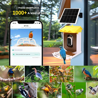 Mangeoire à oiseaux intelligente avec caméra 2L, mangeoire extérieure automatique WiFi, résistante aux écureuils, identification des oiseaux par IA, étanche IP66