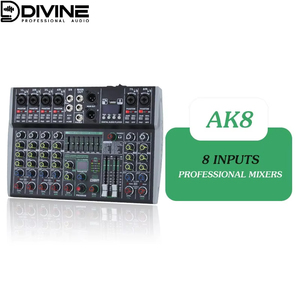 전문 4/6/8 채널 블루투스 컴퓨터 MP3 오디오 콘솔 믹서 16DSP 7 균등화 효과 내부 녹음 금속 - Product Image 6