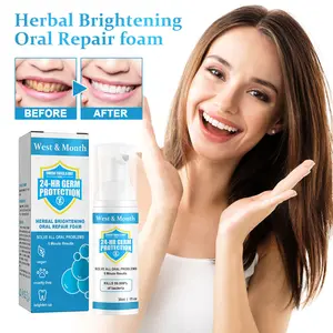 New Arrive Herbal Bright ening Zahn Zähne Reinigung White ning Mousse Zahnpasta Schaum