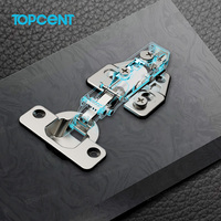 Charnière Invisible Topcent 3D Réglable Hydraulique à Fermeture Amortie pour Meuble