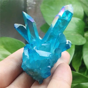 Placa electrochapada de cristal azul de alta calidad, drusa de cristal geoda de titanio Aura, venta al por mayor - Product Image 3