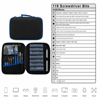 Kit de tournevis électrique de précision rechargeable 152-en-1, couple de 0,35 N.m, pour la réparation de téléphones portables et d'ordinateurs, fournitures pour centres de réparation