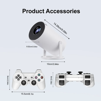 Mini projecteur portable Android 11 LED 4K 3840x2160 280 Lumens avec haut-parleurs stéréo HIFI pour extérieur, maison et jeux, 1 Go/8 Go, 0,5-3 m