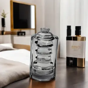 New Design Custom Refillable Atomizer Spray Perfume Bottle 75ml Recyclable Empty Perfume Rectangular Glass Bottles