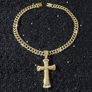 2026 Hot Selling Hiphop Style Alloy <b>Cross</b> Pendant Necklace Personalized Design Men's Necklaces Fashionable Jewelry Wholesale - Product Image 4