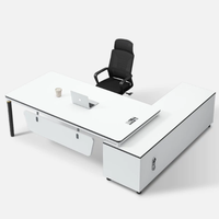 Nouvelle combinaison de bureau et de chaise de direction simple et moderne, table individuelle pour superviseur ou président, mobilier en bois