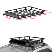 Panier de toit pliable en acier antirouille à dégagement rapide Roahtrip, robuste et universel, pour transport de marchandises, SUV, tout-terrain, camping