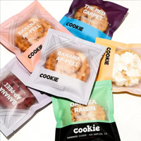 Emballage en plastique laminé imprimé sur mesure, sûr, biodégradable, mini, petit, transparent, thermoscellable, pour biscuits, emballage de biscuits