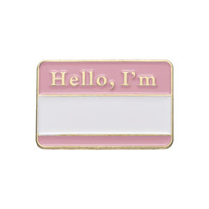 Spilla personalizzata con spilla personalizzata <span class=keywords><strong>Hello</strong></span> <span class=keywords><strong>World</strong></span> in metallo - Product Image 6