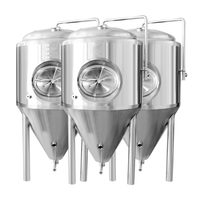 Réservoir de fermentation de vin d'équipement de brasserie 200L réservoir de fermenteur de bière conique à double enveloppe d'acier inoxydable