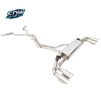 Système d'échappement Catback en alliage de titane poli miroir pour Audi A5 A7 RS6 RS7 SQ5, avec commande à distance, production directe usine