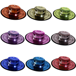 Chapeau en velours pelucheux effet boule disco pour <span class=keywords><strong>femme</strong></span>, orné de miroirs et de strass, à large bord et dessus plat, idéal pour les festivals, les raves, le <span class=keywords><strong>Burning</strong></span> <span class=keywords><strong>Man</strong></span> et les soirées du Nouvel An. - Product Image 6