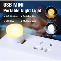 Mini prise USB lampe 5V 1W Super lumineux Protection des yeux livre lumière ordinateur Mobile alimentation charge USB petite LED veilleuse