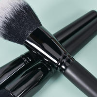 Ensemble de pinceaux de maquillage haut de gamme de 15 pièces, poils synthétiques, manche en bois, pinceau plat, mascara, fard à paupières, blush, baume à lèvres, anticernes