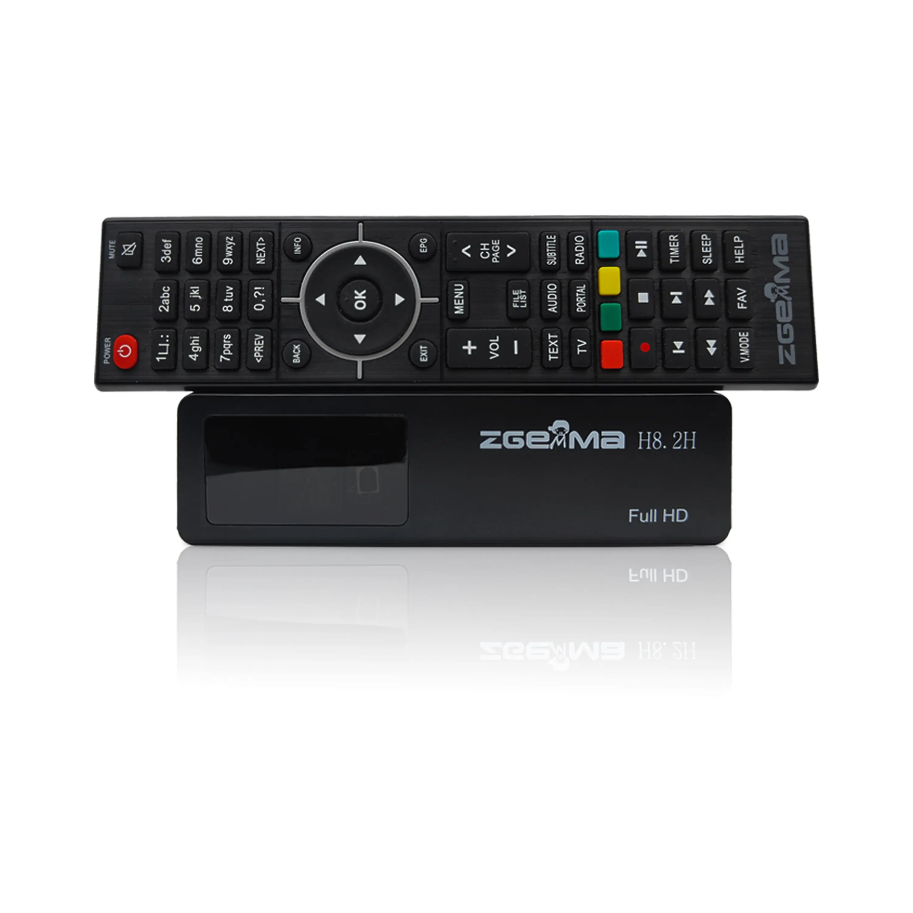 1080p H.265 Satellite tv receiver Enigm2 Linux OS DVB S2X + DVB T2/C combo tuner iptv box and tv decoder ZGEMMA H8.2H