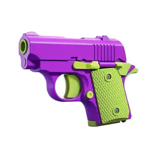 2024新设计3D打印小应力消除塑料迷你安全玩具枪1911玩具胡萝卜枪胡萝卜刀玩具