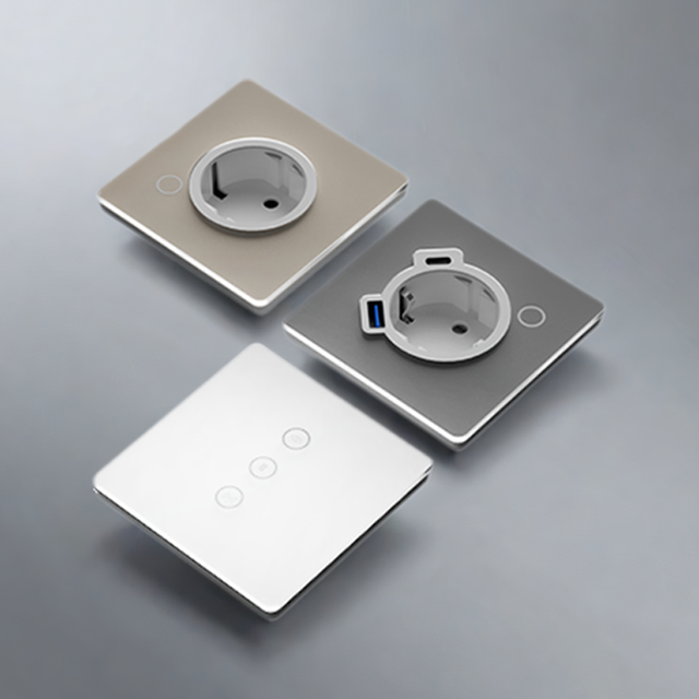 For WiFi Smart Home 10A Curtain Aluminum Frame Touch Glass Panel Alexa Goog Scene Smart Wall Switch for Home Automation
