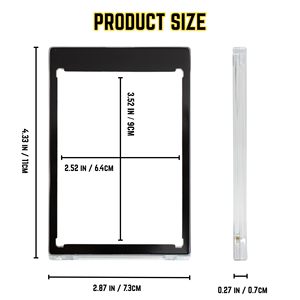 Porte-badge magnétique avec protection UV et bordure colorée, support d'affichage magnétique à une touche, matériau PS transparent pour cartes à collectionner - Product Image 4