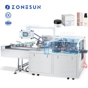 ZONESUN-Máquina de encuadernación de crema facial cosmética horizontal automática, caja de papel, sellador de erección, forma de botella - Product Image 1