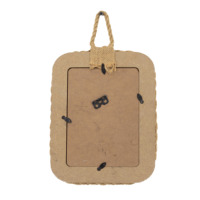DX DESIGNS - Marco de Fotos de Madera con Cuerda de Yute Náutica, Decoración para Colgar en la Pared, Marco de Fotos con Letras de Madera con la Palabra LOVE, Logotipo Personalizado
