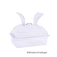 Couvre-plat transparent en PC à double face pour restaurant, dîner, anti-poussière, préservé, fournitures pour hôtels et restaurants