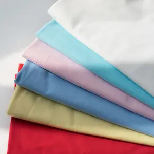 Wholesale Custom Plain Dyed 100% Cotton T-Shirt Fabric For Clothing
