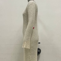 Pull en tricot pour femme Maura, fabrication OEM et ODM sur mesure, vêtements pour femme, robe en tricot moelleuse à manches longues