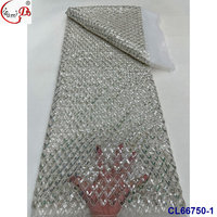 Großhandel Luxus Polyester Satin Big Hole Mesh Gestrickte Pailletten Bestickter Stoff Glänzende Pailletten Benutzer definierte Hochzeit Mädchen