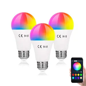 חכם הנורה WIFI חיבור APP בקרת RGB A60 E27 9W LED אור הנורה, LED-חכם