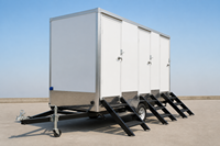 Toilettes préfabriquées économiques, salle de bain mobile, cabine de douche, toilettes modulaires