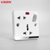 Interruptor de doble Polo de 1 banda estándar británico de Irak, suministro de fábrica, interruptor de enchufes de pared de luz eléctrica de 220V 16A