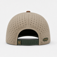 Casquettes de camionneur unisexes imperméables à 5 panneaux en sergé maille polyester/coton avec rivets, logo brodé personnalisé, casquettes d'extérieur personnalisées