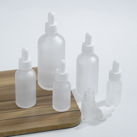 Bouteilles d'huile essentielle de 5 ml, 10 ml, 15 ml, 20 ml, 30 ml, 50 ml, 100 ml pour la distribution, flacon compte-gouttes en verre transparent givré