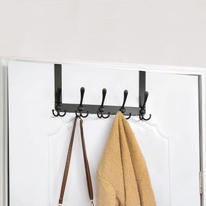 Ganchos de Pared Blancos, 5 Ganchos Triples Verticales de Metal para Colgar sobre la Puerta, para Abrigos, Toallas, Sombreros, Chaquetas, Mochilas, Bolsos - Product Image 3