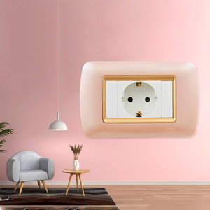 Presa elettrica a pulsante di alimentazione interruttore a parete europeo tipo 2 gruppo interruttore a parete - Product Image 1