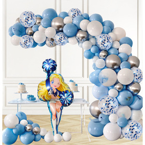 Cymylar, grandes <span class=keywords><strong>globos</strong></span> de porristas, película de aluminio, figuras humanas en forma de dibujos animados, fiesta temática de porristas, reunión deportiva - Product Image 6